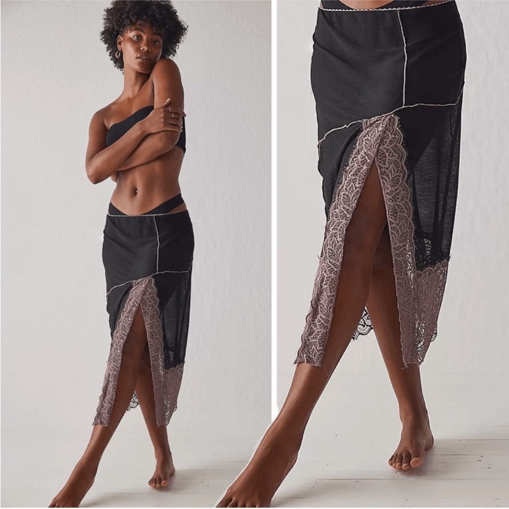 Free People Into You Half Column Skirt Medium NWT - Picture 3 of 3